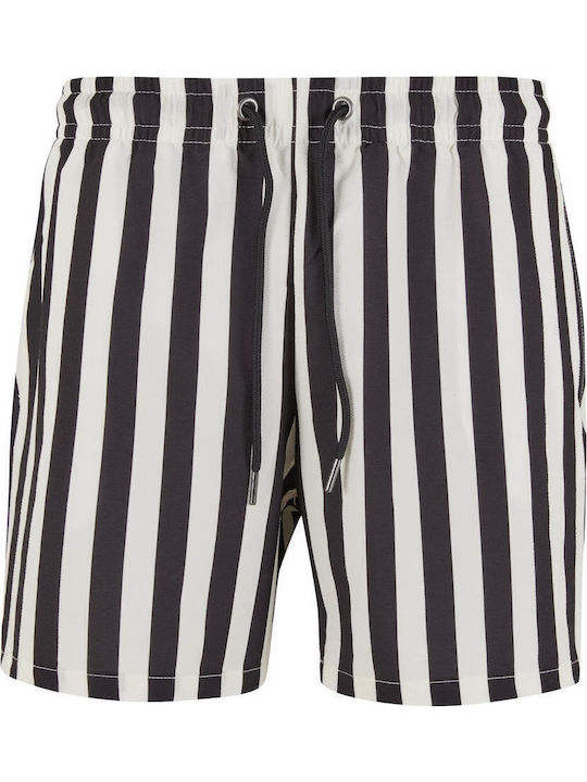 Men's Swimwear Shorts Black/offwhite Striped