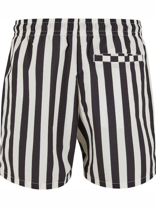 Men's Swimwear Shorts Black/offwhite Striped