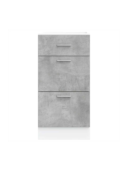 Lyon Bodenstehende Küchenschublade Gray 40x46x81.5cm