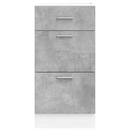 Lyon Επιδαπέδια Συρταριέρα Κουζίνας Γκρι 40x46x81.5εκ.