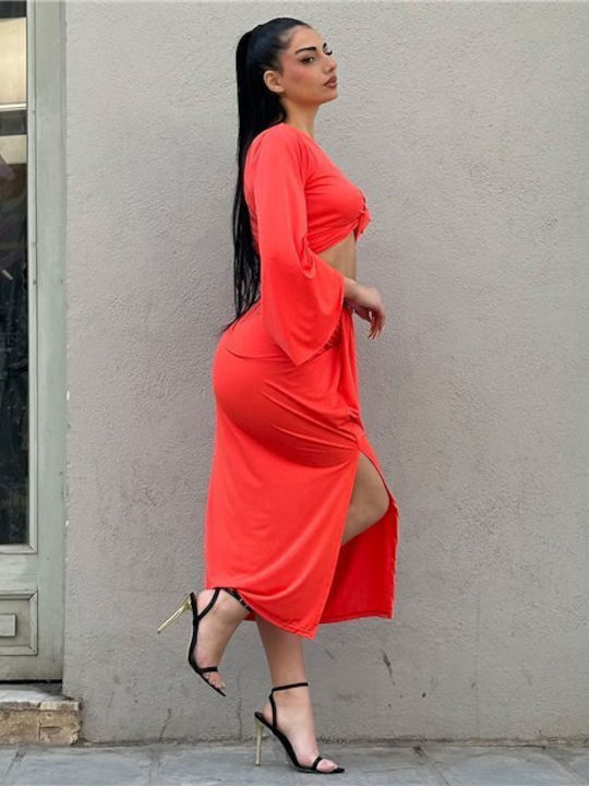 Set With Coral Skirt