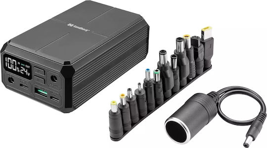 Sandberg Power Bank 27000mAh 100W with USB-A Port and 2 USB-C Ports Power Delivery Black