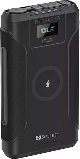 Sandberg Survivor Външна Батерия 76800mAh с USB-A Изходен Порт и 2 USB-C Изходни Порта Power Delivery Бързо Зареждане PPS Черна