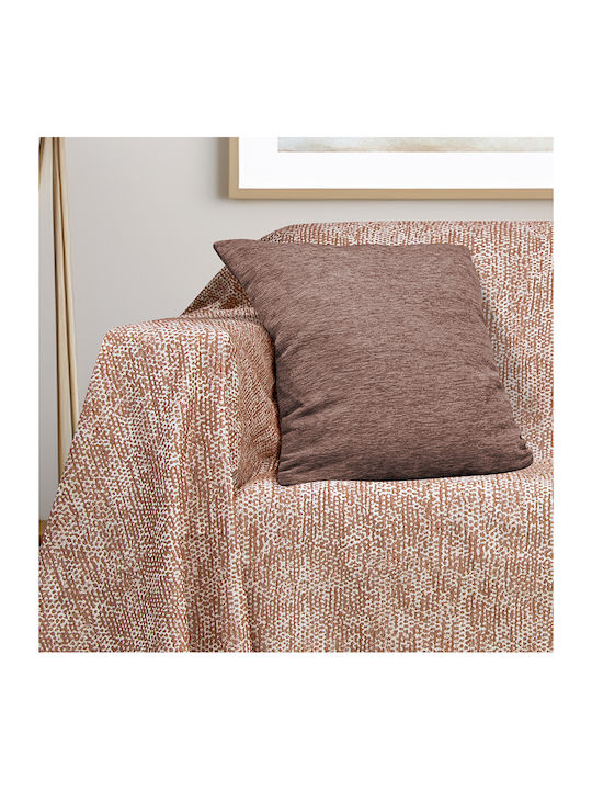 Lino Home Saphire Three-Seater Sofa Throw 2 Sides 180x300cm Terracotta