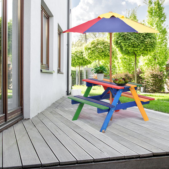Costway Kleiner Tisch Mehrfarbig