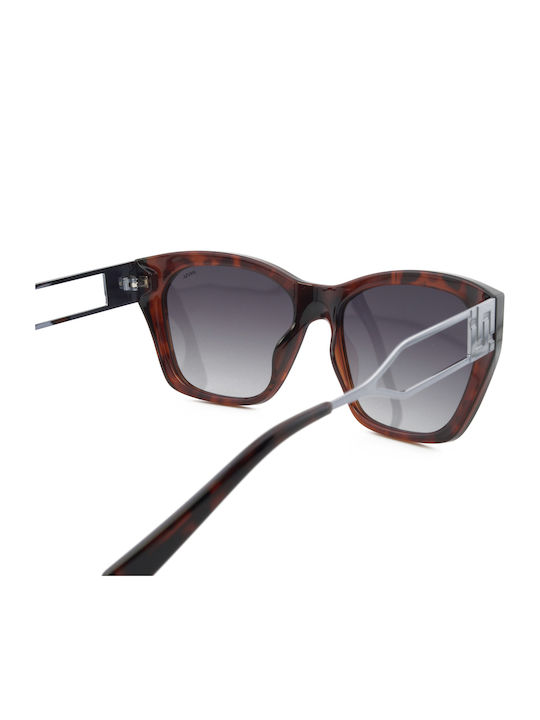 Invu Women's Sunglasses with Brown Tartaruga Frame and Gray Gradient Lens IB22500B