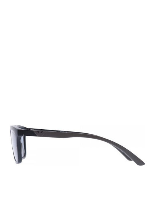 Emporio Armani Men's Sunglasses with Black Horn-Rimmed Frame and Grey Lens EA4249U 500181