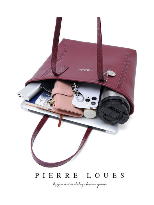 Women's Bag Shopper Backpack Burgundy