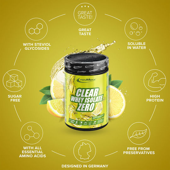 IronMaxx Clear Whey Isolate ZERO Protein Whey Lactose Free with Flavor Lemon Ice Tea 400gr