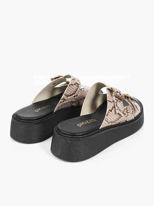Women's Flat Sandals Flatforms Snakeprint