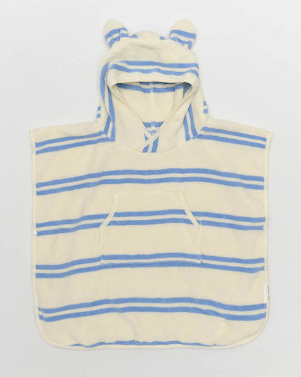Παιδική Πετσέτα Θαλάσσης Κουκούλα Sunnylife Character Sid Seagull Blue Stripe Blue 9339296069721