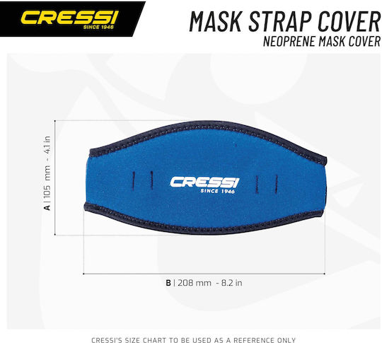 Cressi Επένδυση Λουριού Μάσκας Simply Neo Mask Strap Cover Μπλε Λευκό