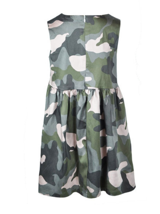 Kinderkleid Ärmellos Khaki