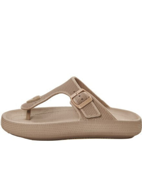 Flip Flops in Beige Colour