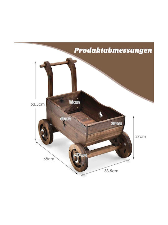 Costway Blumenkasten Hölzernes Brown 27cm.