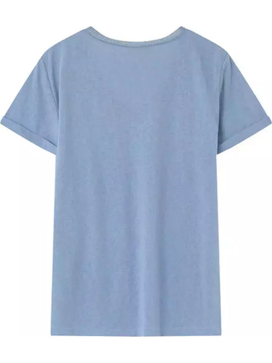 Дамско T-shirt Светлосин