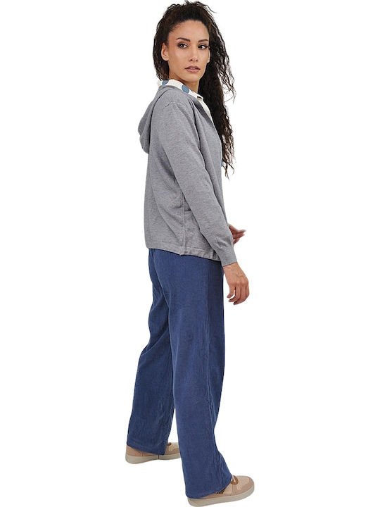 Jachetă de damă tricotată Grey