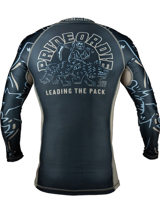 PrideOrDie Long Sleeve Shirt POD273 for Jiu-Jitsu Black