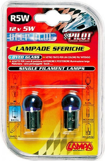 Lampa Λάμπες Αυτοκινήτου Blue Xenon R5W / BA15S Xenon Μπλε 12V 5W 2τμχ