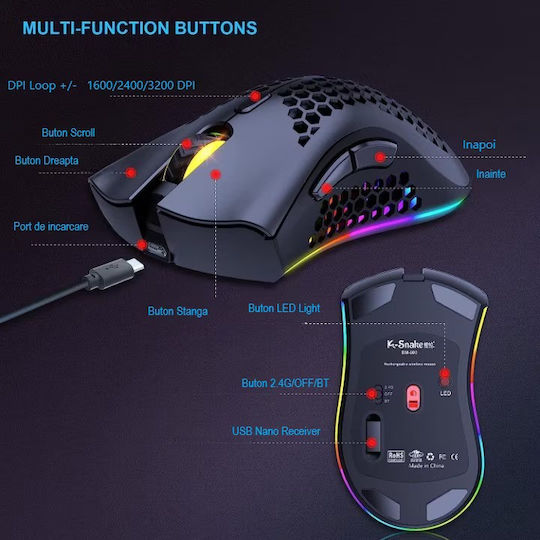 Dexxer DexXer RGB Gaming Mouse 3200 DPI Negru