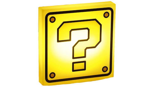 Paladone Kids Decorative Lamp Super Mario Question Yellow 16εκ.