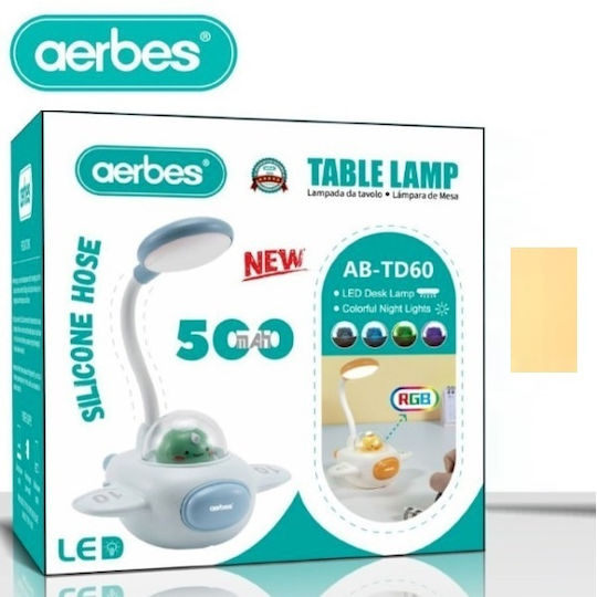 Aerbes Led Kids Desk Lamp Airplane Pink 11x9x8εκ.