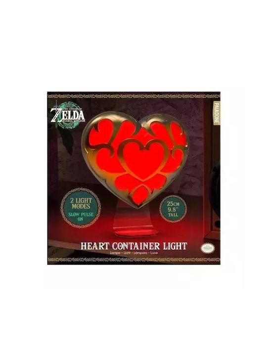 Paladone Lămpi De Masă Pentru Copii Decorațiune The Legend Of Zelda - Heart Container Roșu 22x9cm