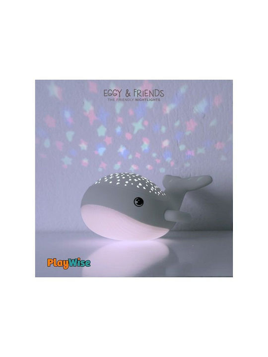 Mega Light Παιδικό Διακοσμητικό Φωτιστικό Willy Whale Λευκό 14.3x17x8.9εκ.