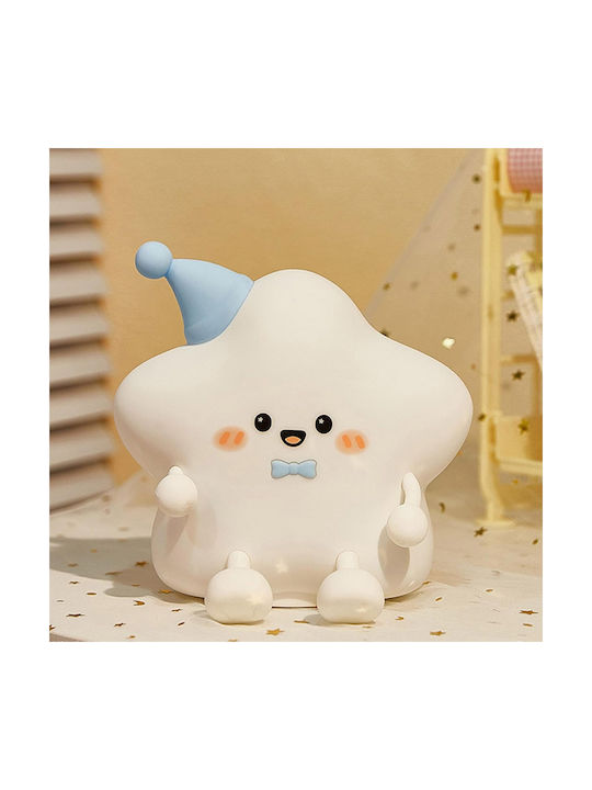 Kids Decorative Lamp with Stars Projection White 13.8x13.6x13.6cm