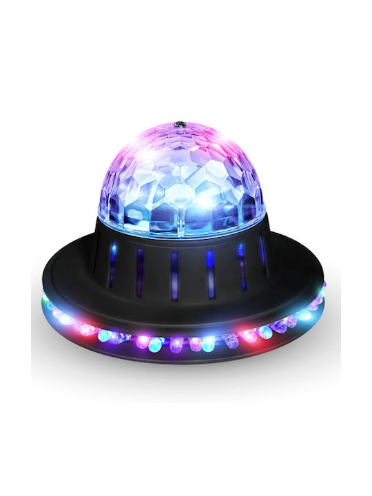 Led Παιδικό Φωτιστικό Projector UFO Festi Night με Προβολή Σχεδίων Μαύρο