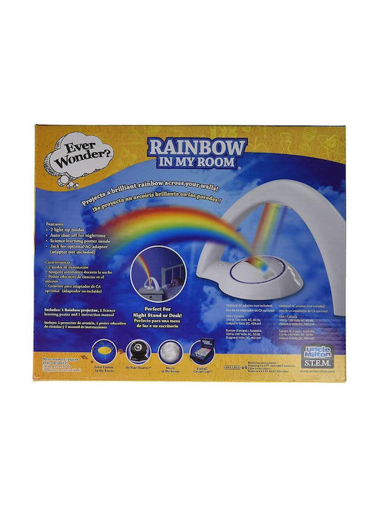 Uncle Milton Lampă de proiecție pentru copii Rainbow in my Room cu Proiecție de Desene Alb