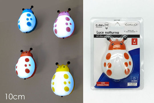 Spot Light Led Παιδικό Διακοσμητικό Φωτιστικό Πασχαλίτσα Κόκκινο