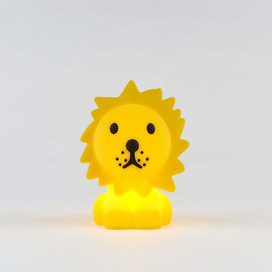 Mr Maria LED Kinder Dekorative Lampe Lion Gelb 9.3x8x12.6εκ.