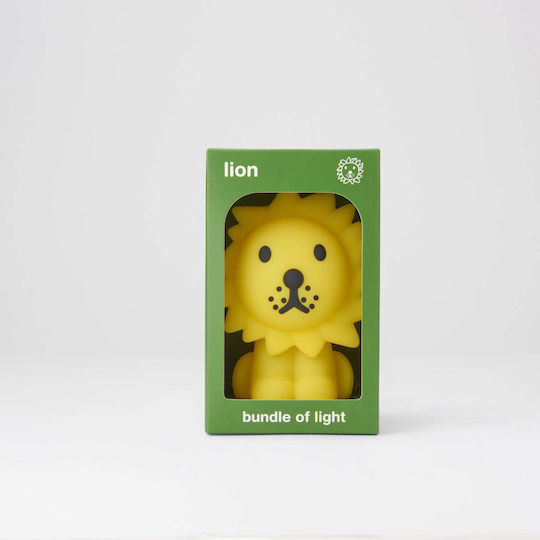 Mr Maria LED Kinder Dekorative Lampe Lion Gelb 9.3x8x12.6εκ.