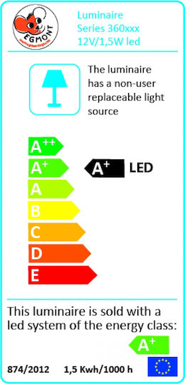 Egmont LED Kinder Dekorative Lampe Eichhörnchen Orange 21x26cm