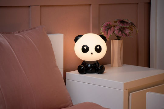 Lucide Lightning LED Kinder Dekorative Lampe Panda Schwarz 21x18x26εκ.