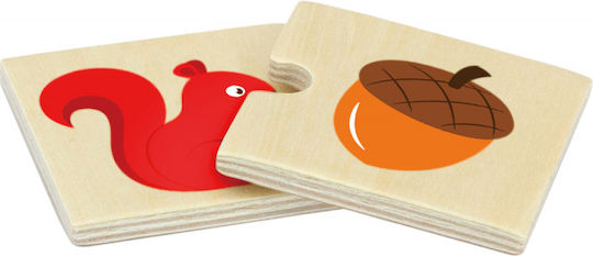 Wooden Kids Peg Puzzle What Do the Animals Eat 30pcs Viga Toys