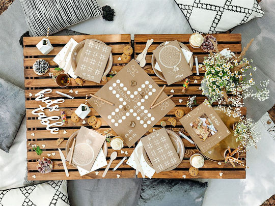 PartyDeco Ξύλινη Καρδιά 50τμχ