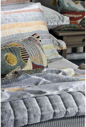 Down Town Home Sheet Sets Queen with Elastic 160x200+35cm. 863 Nomad Multicolour 4pcs