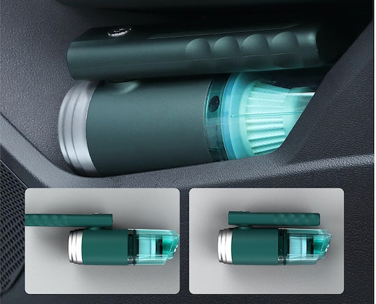 Verk Group Car Handheld Vacuum Dry Vacuuming with Power 120W Rechargeable 12V Green