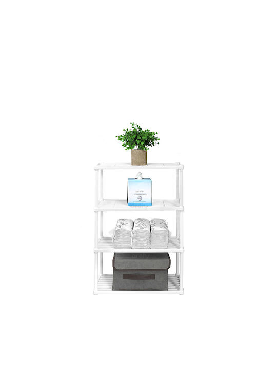Verk Group Επιδαπέδια Ραφιέρα Μπάνιου Πλαστική 64x41x22cm Λευκή