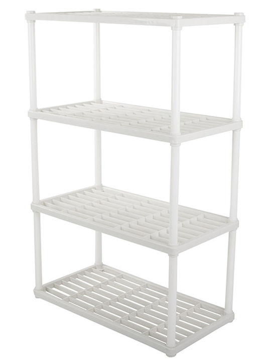 Verk Group Επιδαπέδια Ραφιέρα Μπάνιου Πλαστική 64x41x22cm Λευκή