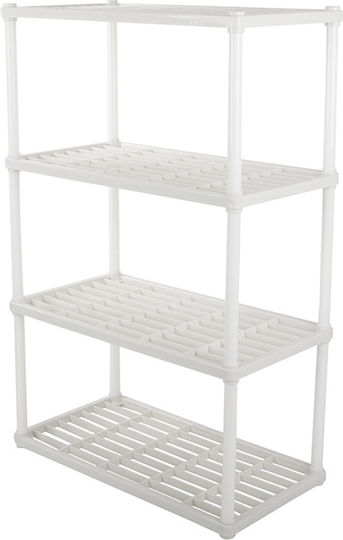 Verk Group Rafturi de baie Raft Baie Plastic 64x41x22cm Albă
