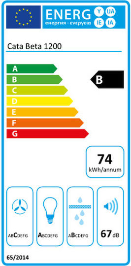 Cata BETA 1200 Απορροφητήρας Καμινάδα 120cm Inox