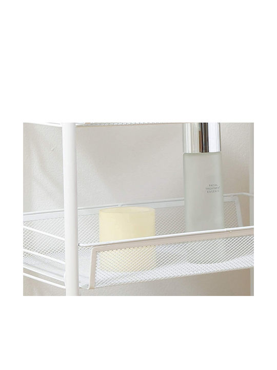 Verk Group Metallic Kitchen Trolley 3 Tiers White 44x27x64cm