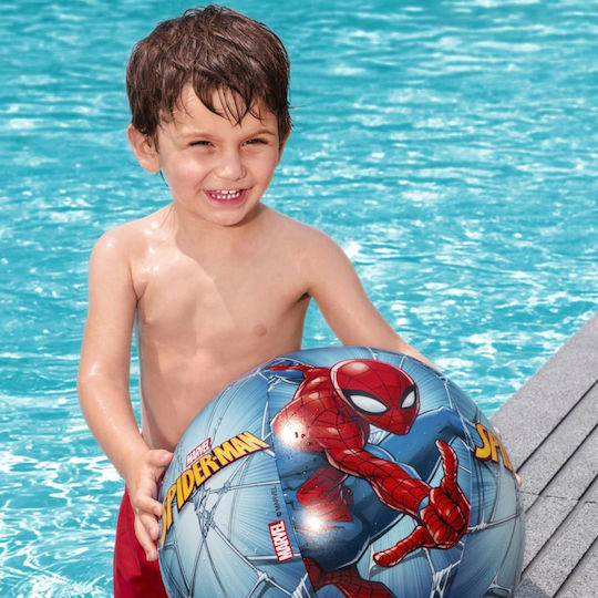 Bestway Spiderman Надуваема топка за плаж в Син цвят 51 см.