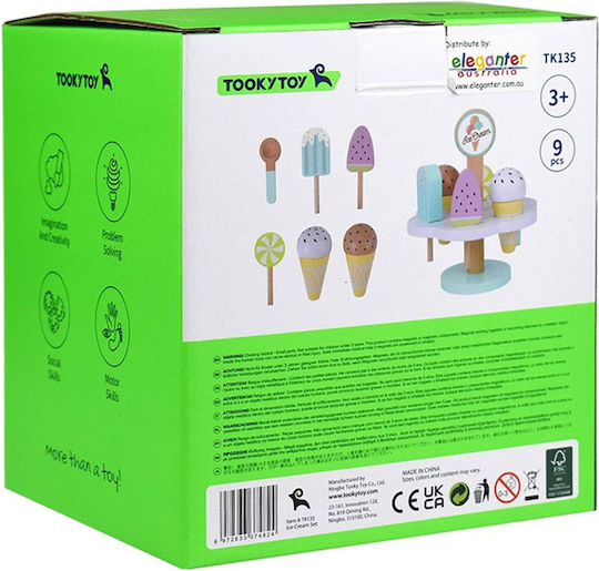 Tooky Toys Σετ Παγωτού από Ξύλο για 3+ Ετών 9τμχ