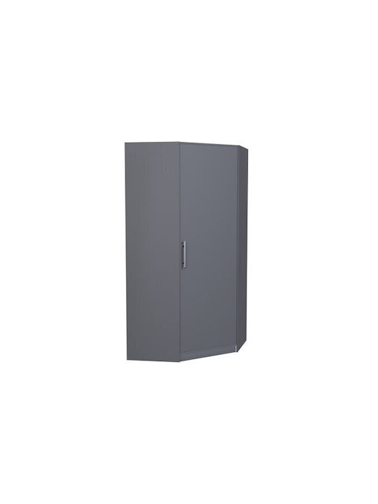 Ușă simplă Dulap de Haine Colțar Cavmero 106 Gri 95x95x190cm