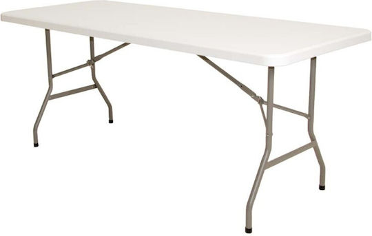 Summer Club Τραπέζι για Camping Πτυσσόμενο 183x77x74cm Λευκό