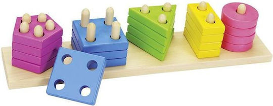 Goki Stapelspielzeug Farbsortierung-Formen aus Holz für 12++ Monate